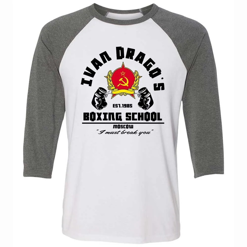 Unisex 3/4 Baseball Tee - 9L4F8MPM - White/Deep Heather - 11