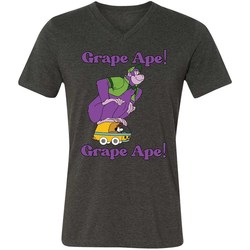Unisex V-Neck T-Shirt - K4ML1NTP - Dark Grey Heather - 8