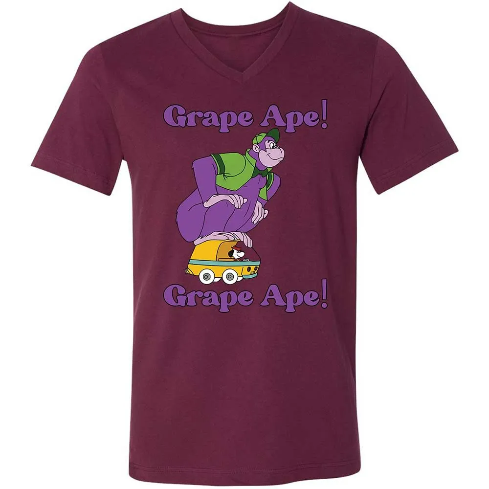 Unisex V-Neck T-Shirt - K4ML1NTP - Maroon - 14