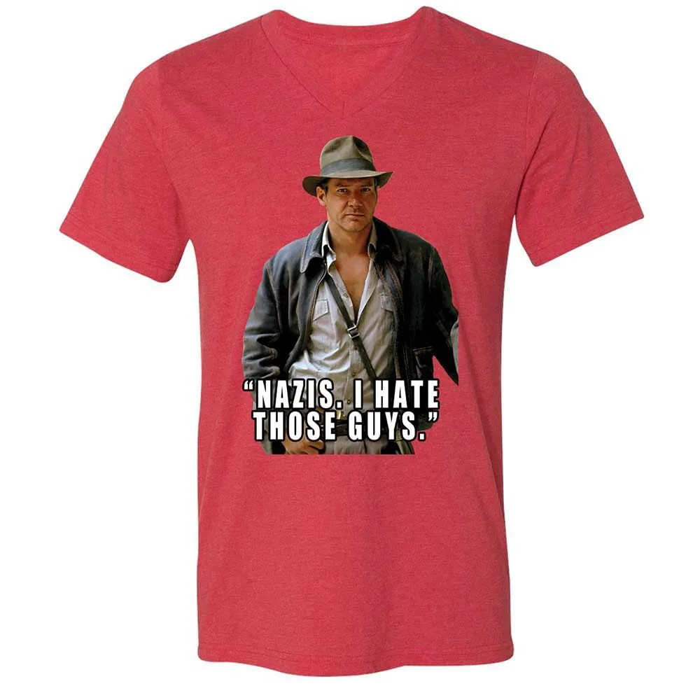 Unisex V-Neck T-Shirt - 6XPY7FB8 - Heather Red - 6