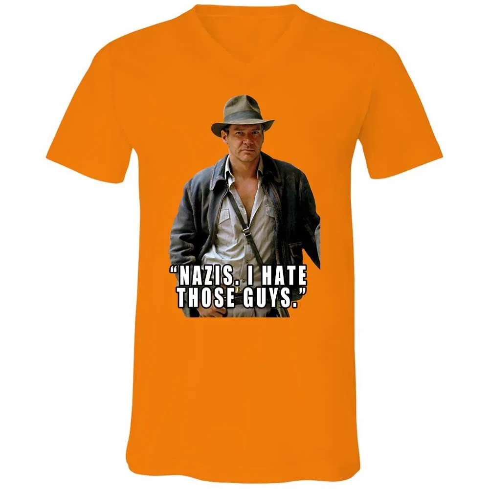 Unisex V-Neck T-Shirt - 6XPY7FB8 - Orange - 7