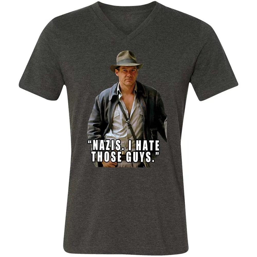 Unisex V-Neck T-Shirt - 6XPY7FB8 - Dark Grey Heather - 8