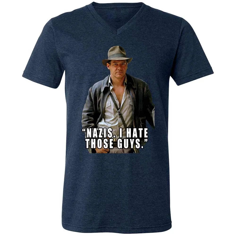 Unisex V-Neck T-Shirt - 6XPY7FB8 - Heather Navy - 13