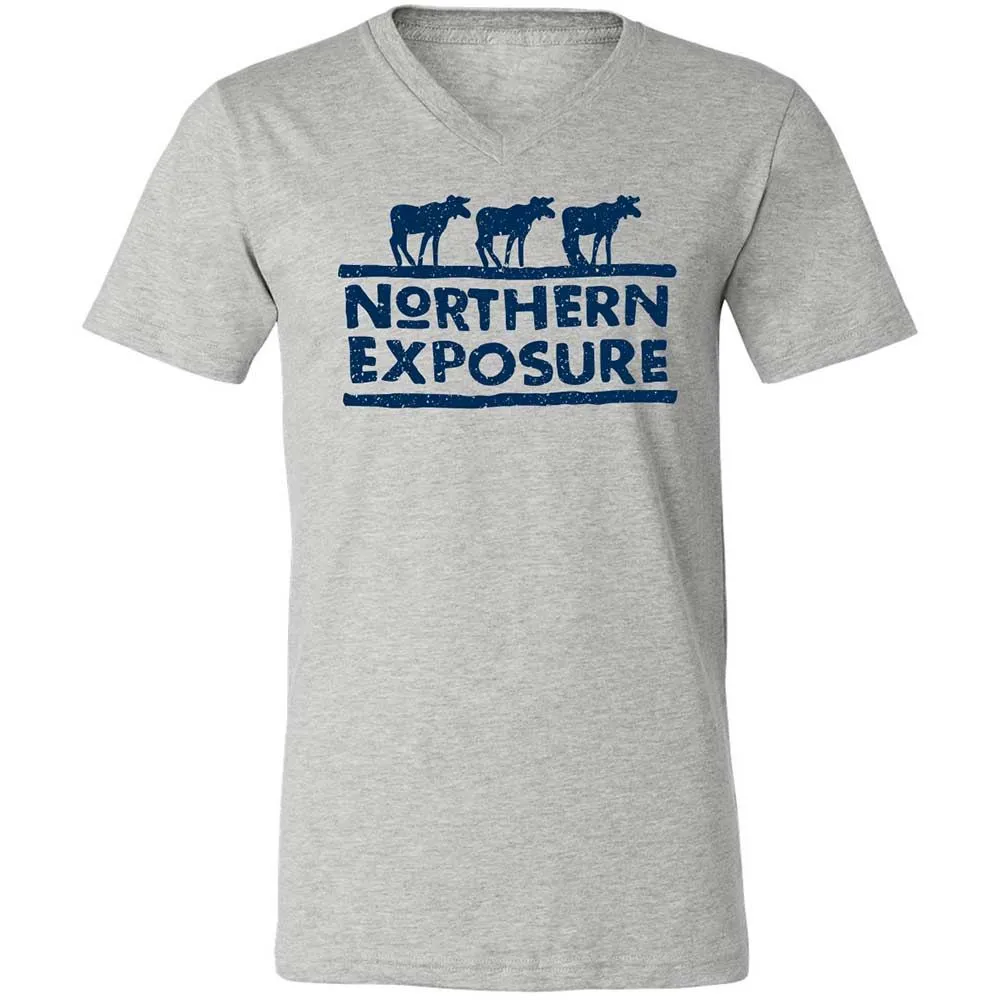 Unisex V-Neck T-Shirt - A4ZF2DLV - Athletic Heather - 2