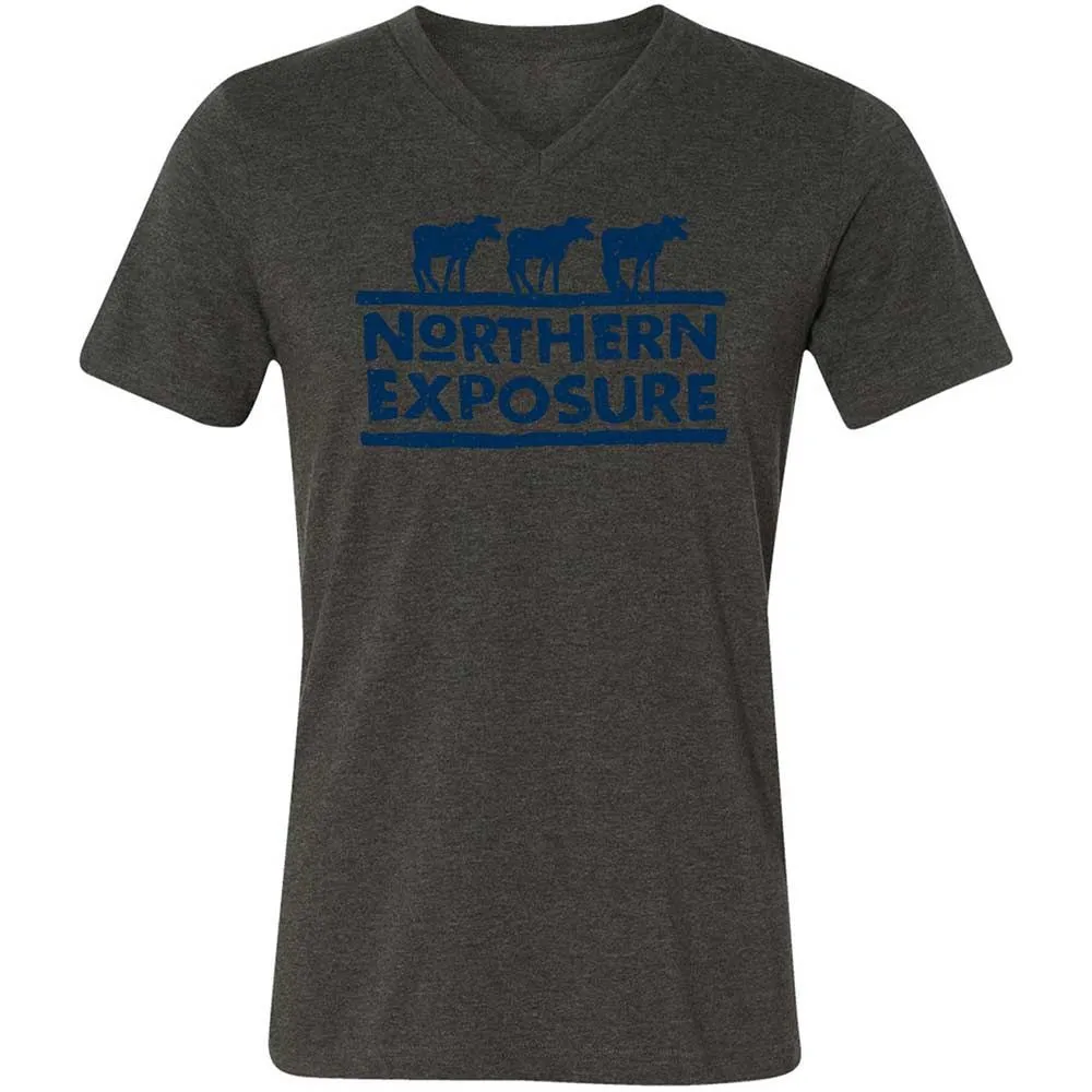 Unisex V-Neck T-Shirt - A4ZF2DLV - Dark Grey Heather - 8
