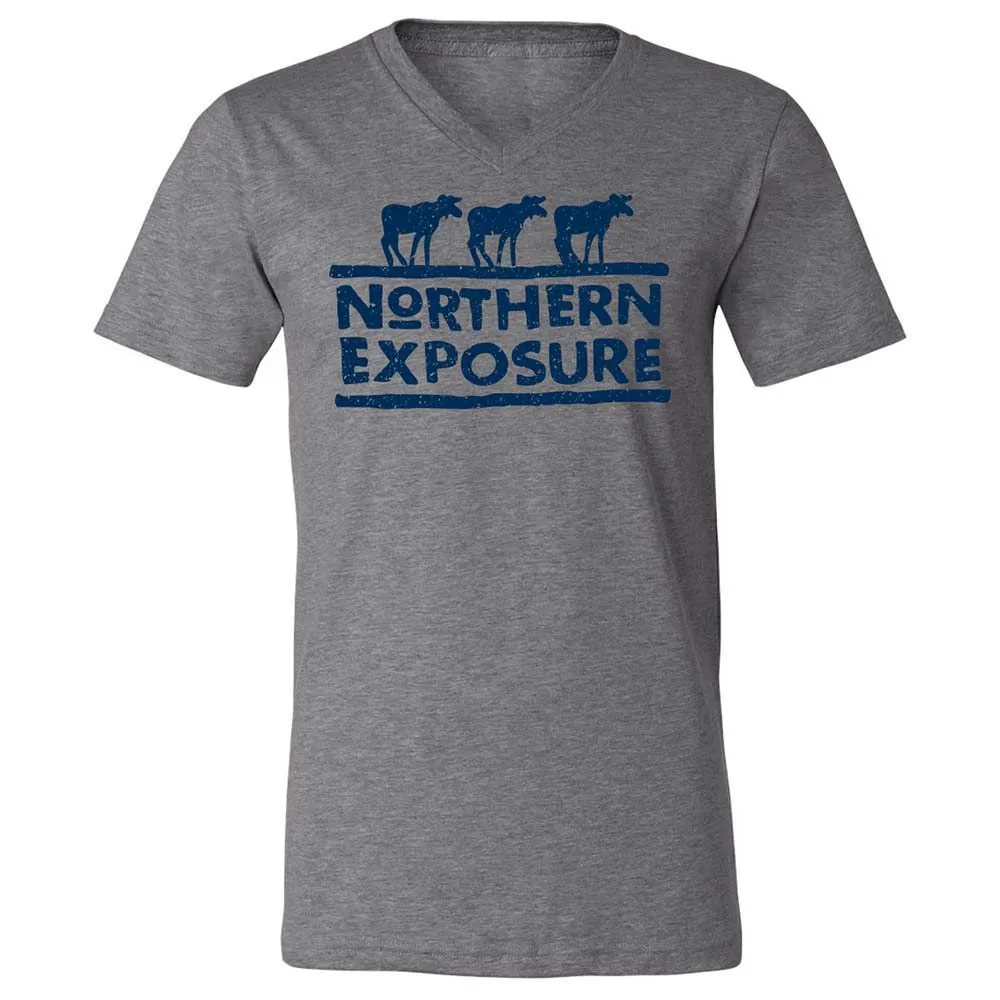 Unisex V-Neck T-Shirt - A4ZF2DLV - Deep Heather - 9