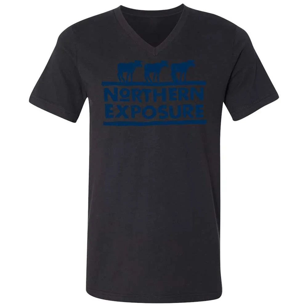 Unisex V-Neck T-Shirt - A4ZF2DLV - Black - 11