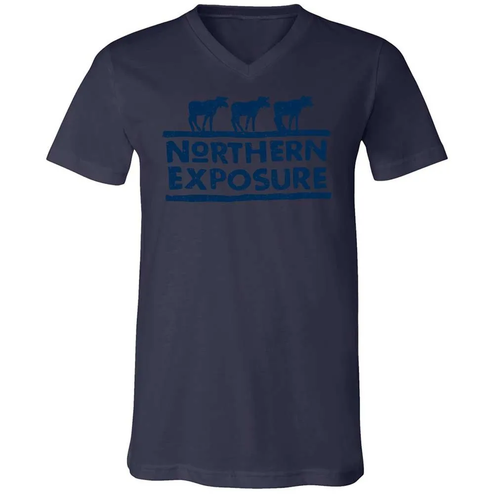 Unisex V-Neck T-Shirt - A4ZF2DLV - Navy - 12