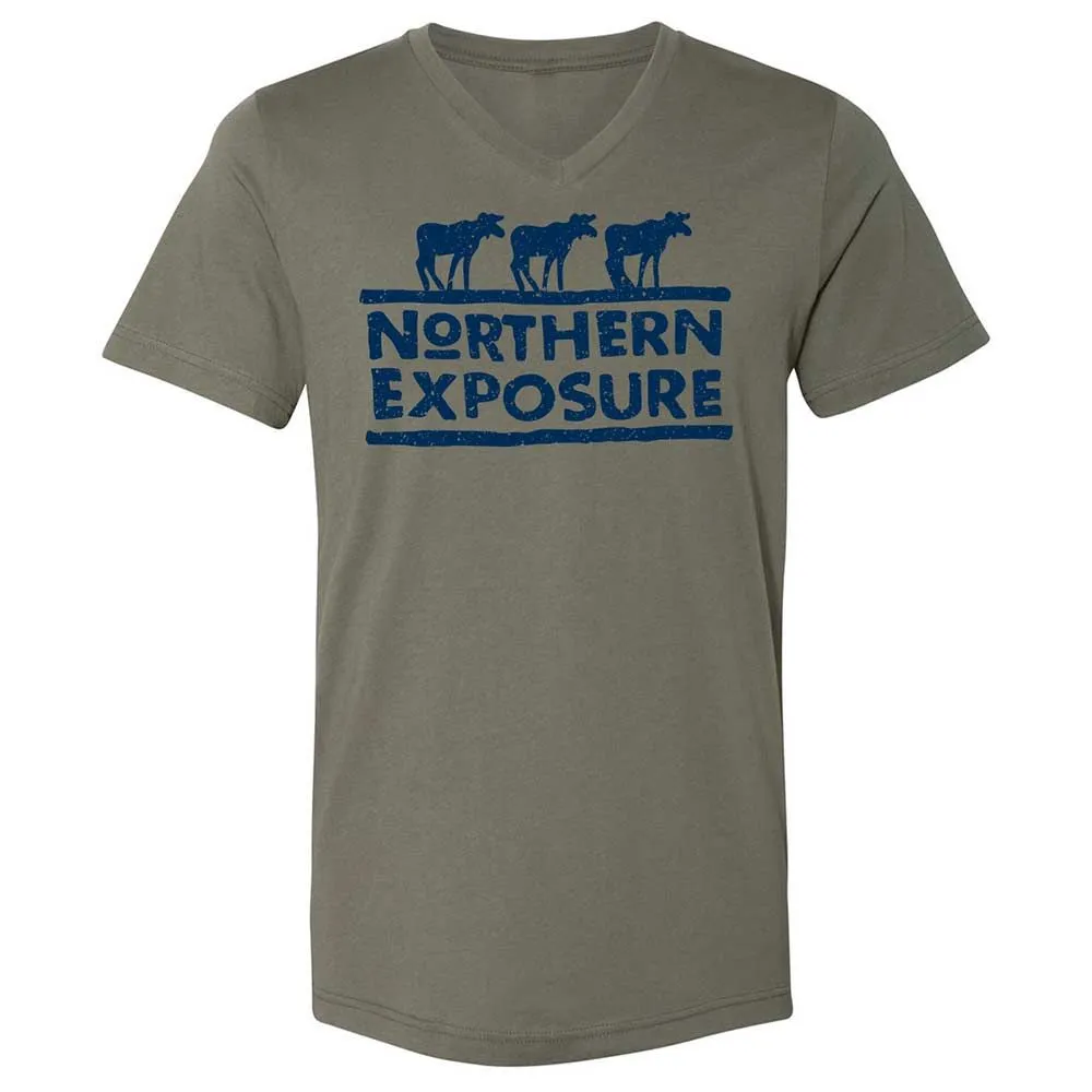 Unisex V-Neck T-Shirt - A4ZF2DLV - Military Green - 15