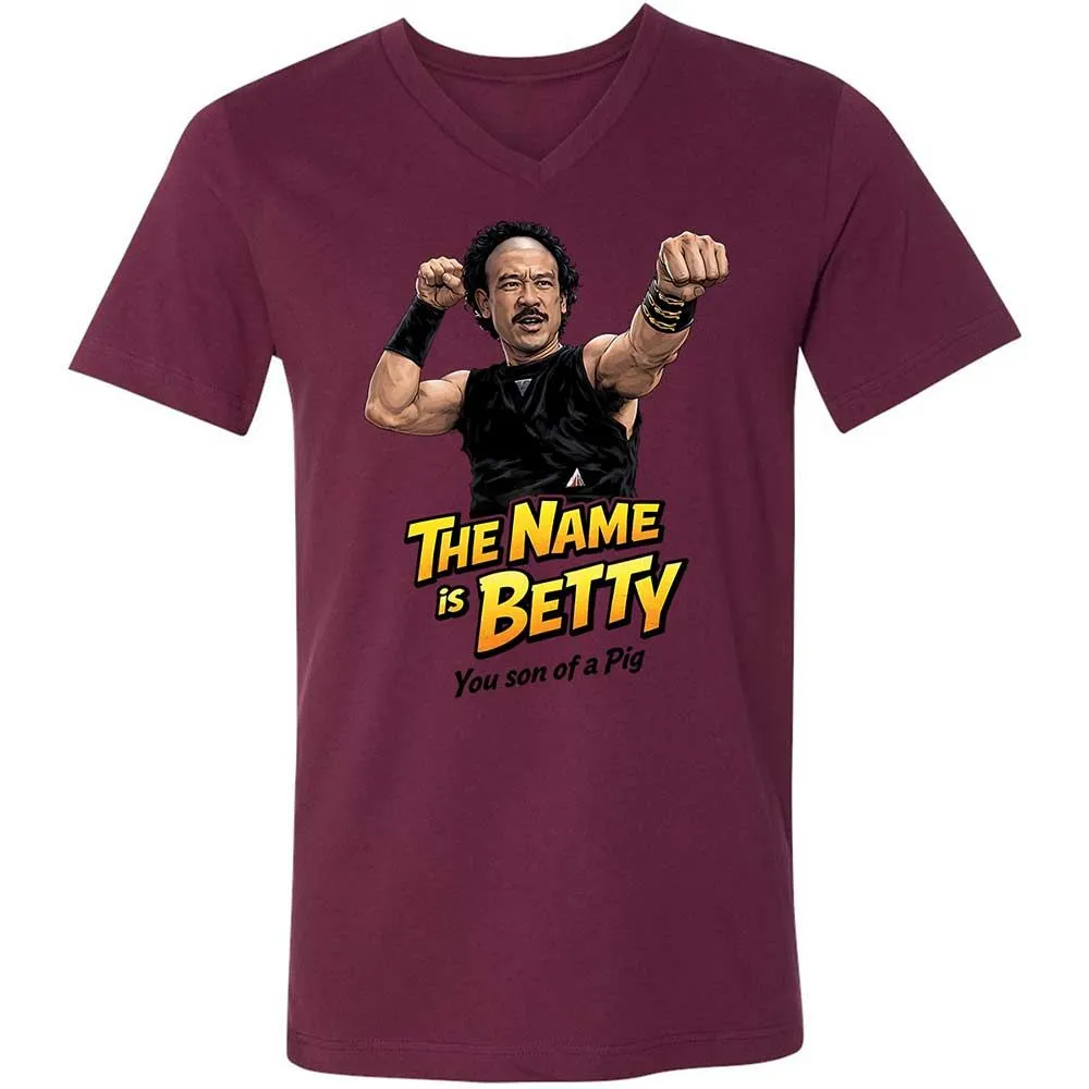Unisex V-Neck T-Shirt - FEF82XHY - Maroon - 14