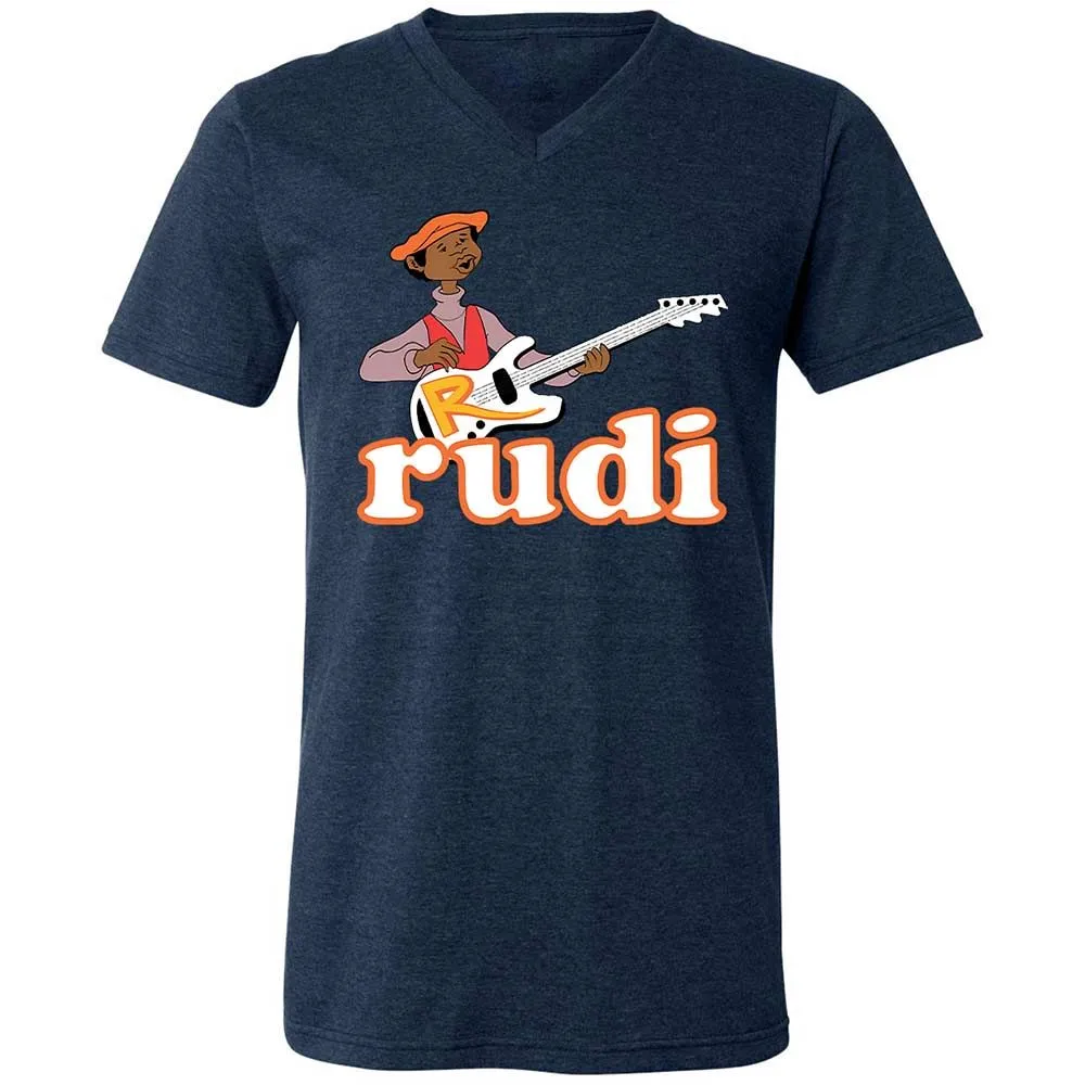 Unisex V-Neck T-Shirt - 2KBSVMNV - Heather Navy - 13