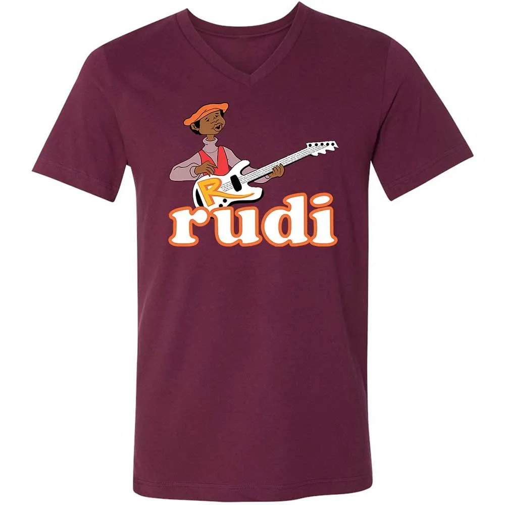 Unisex V-Neck T-Shirt - 2KBSVMNV - Maroon - 14