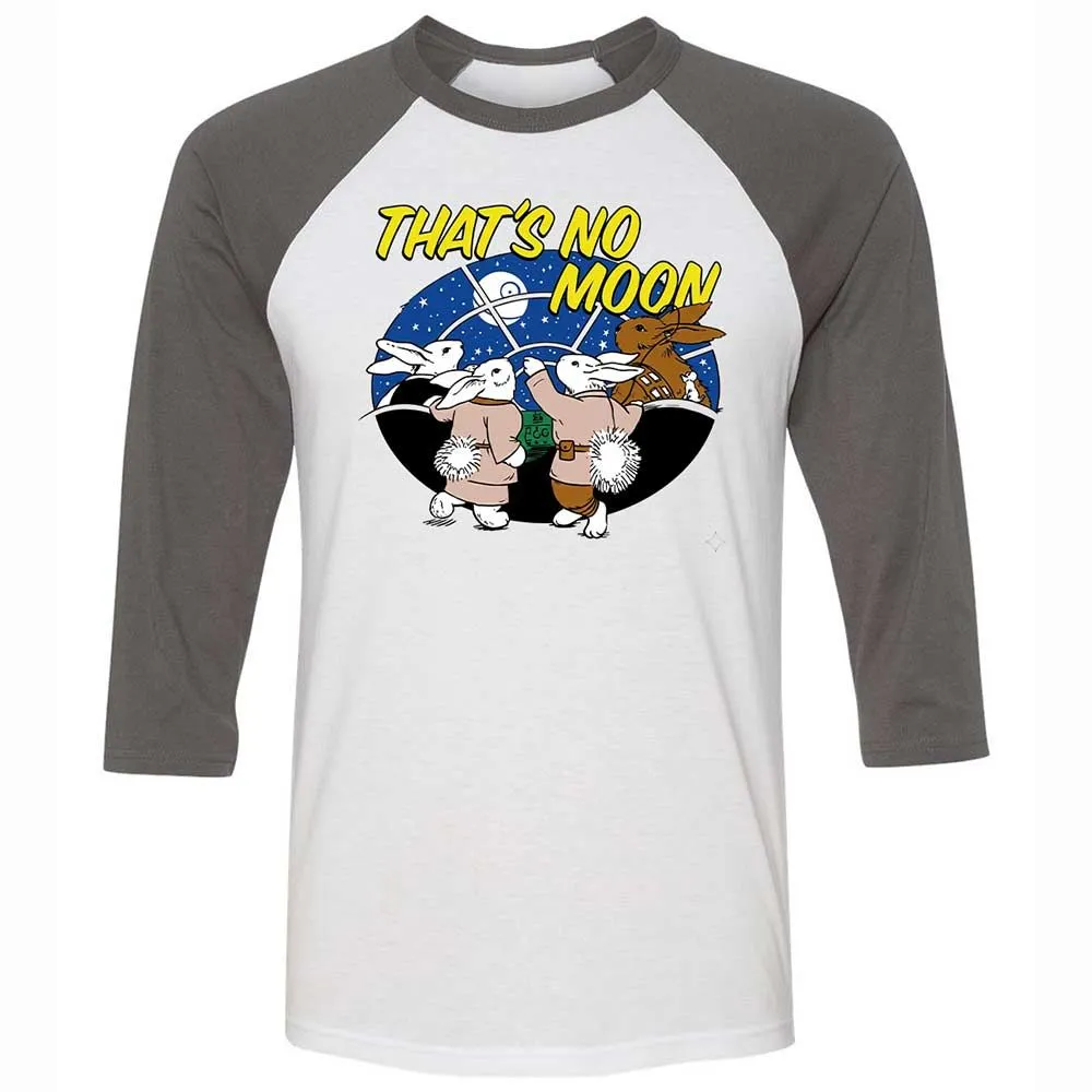 Unisex 3/4 Baseball Tee - White - White/Asphalt - 2