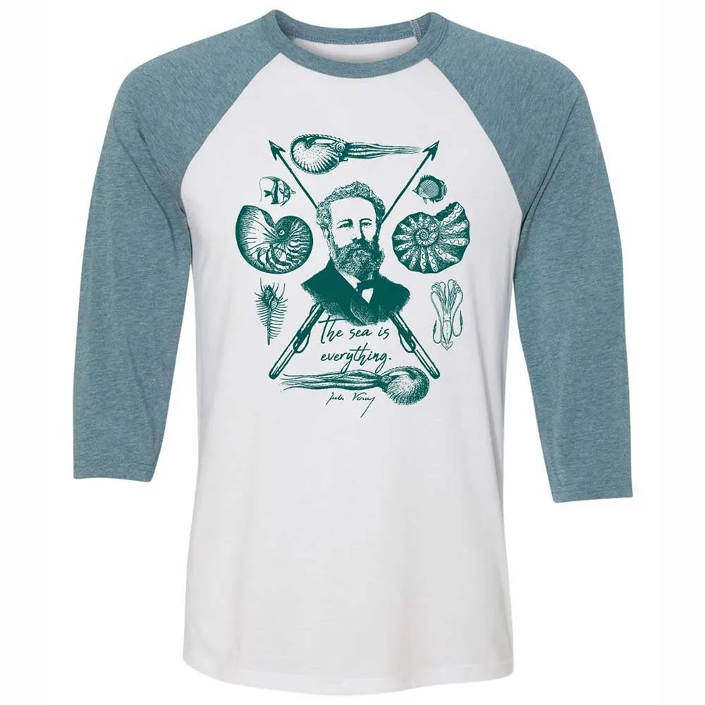 The sea is everything - White/Denim - 3