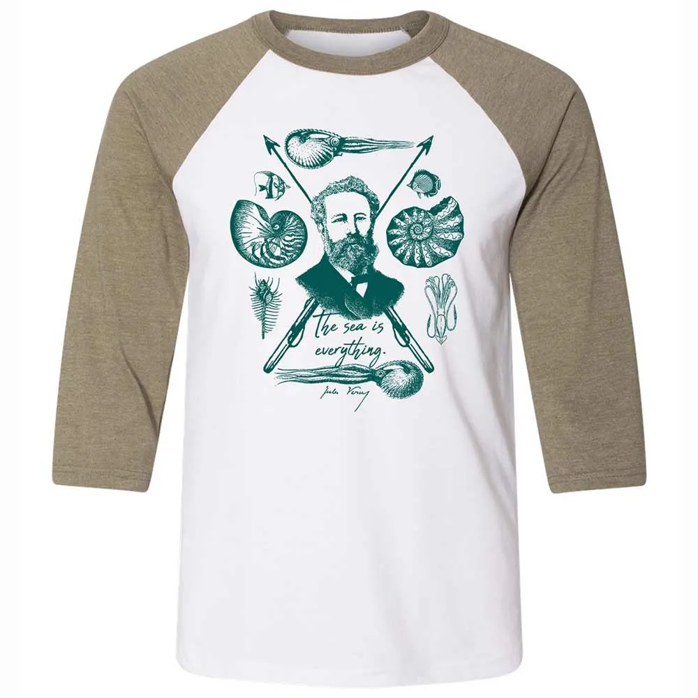 The sea is everything - White/Heather Olive - 4