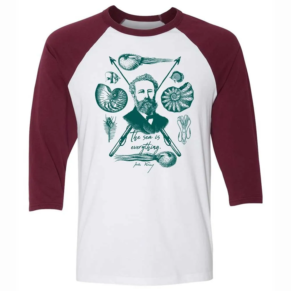 The sea is everything - White/Maroon - 7