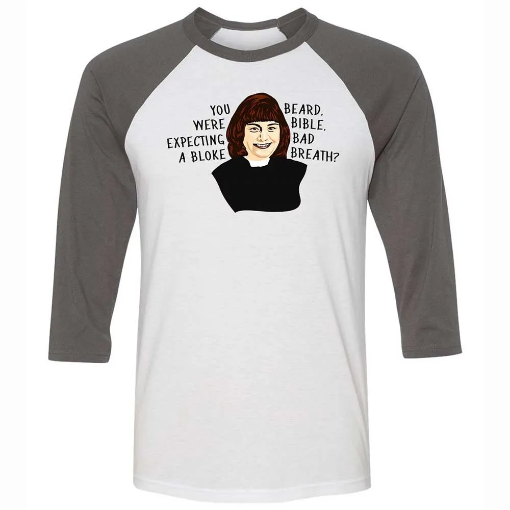Unisex 3/4 Baseball Tee - WVSBCPKE - White/Asphalt - 2