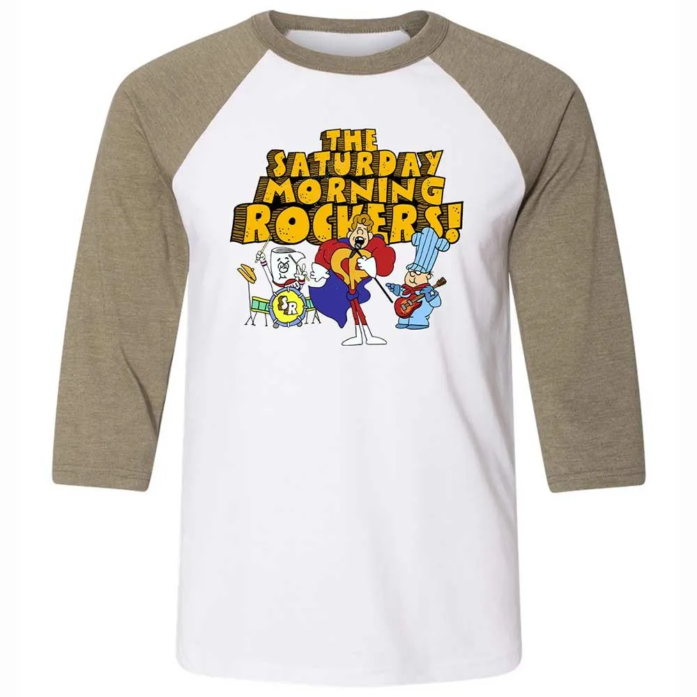 Unisex 3/4 Baseball Tee - 6GL73MYV - White/Heather Olive - 4