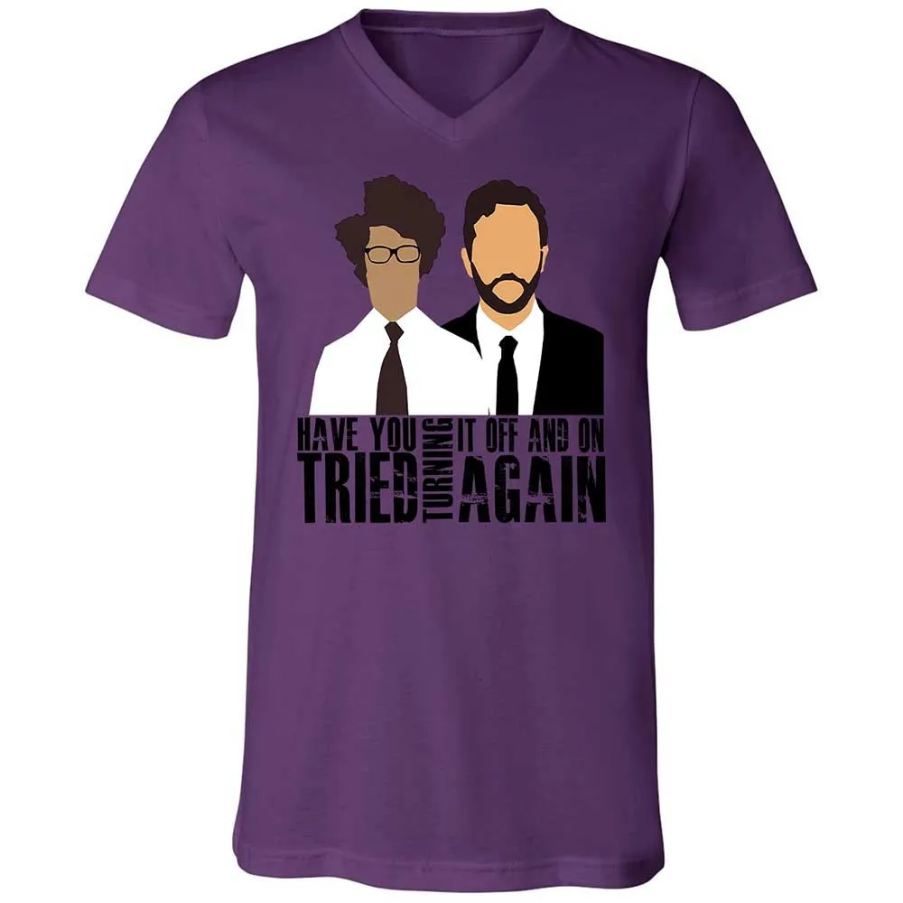 Unisex V-Neck T-Shirt - M9MSFYEY - Team Purple - 10