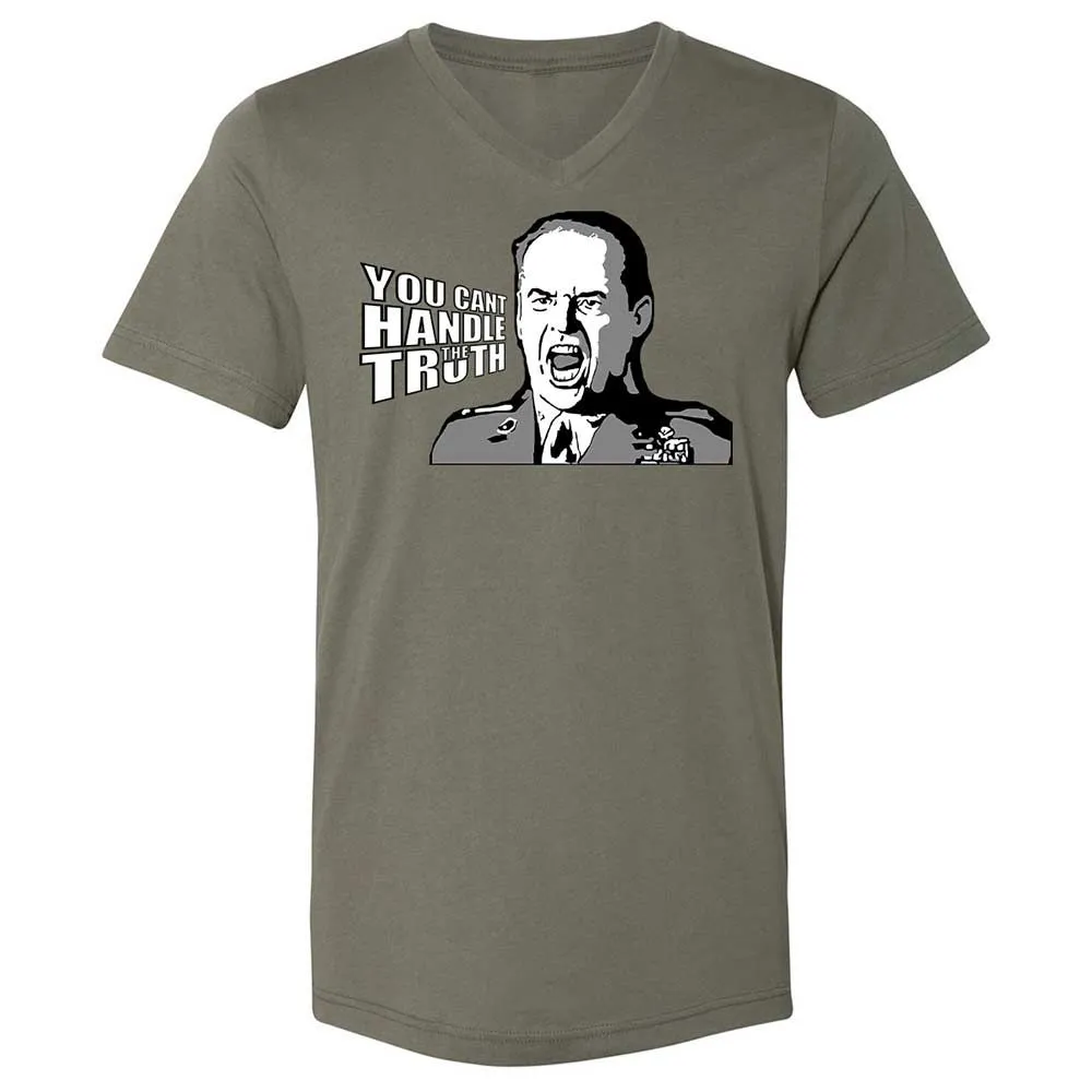 Unisex V-Neck T-Shirt - QATNX3CV - Military Green - 15