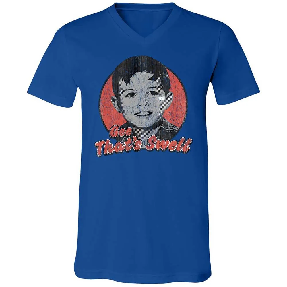 Unisex V-Neck T-Shirt - KXX4PBX3 - True Royal - 3