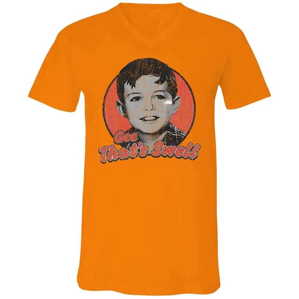 Unisex V-Neck T-Shirt - KXX4PBX3 - Orange - 7