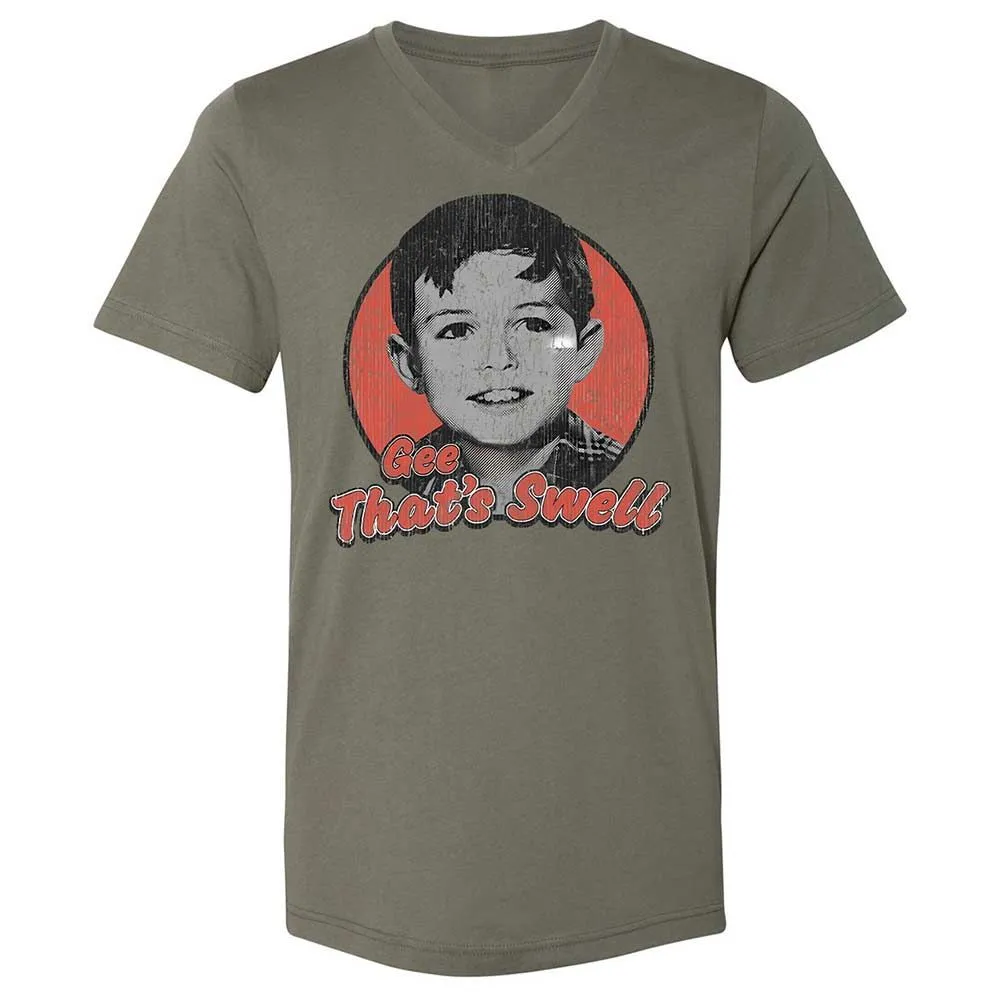 Unisex V-Neck T-Shirt - KXX4PBX3 - Military Green - 15