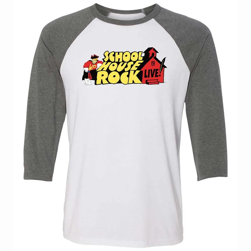 Unisex 3/4 Baseball Tee - 322K3PY8 - White/Deep Heather - 11