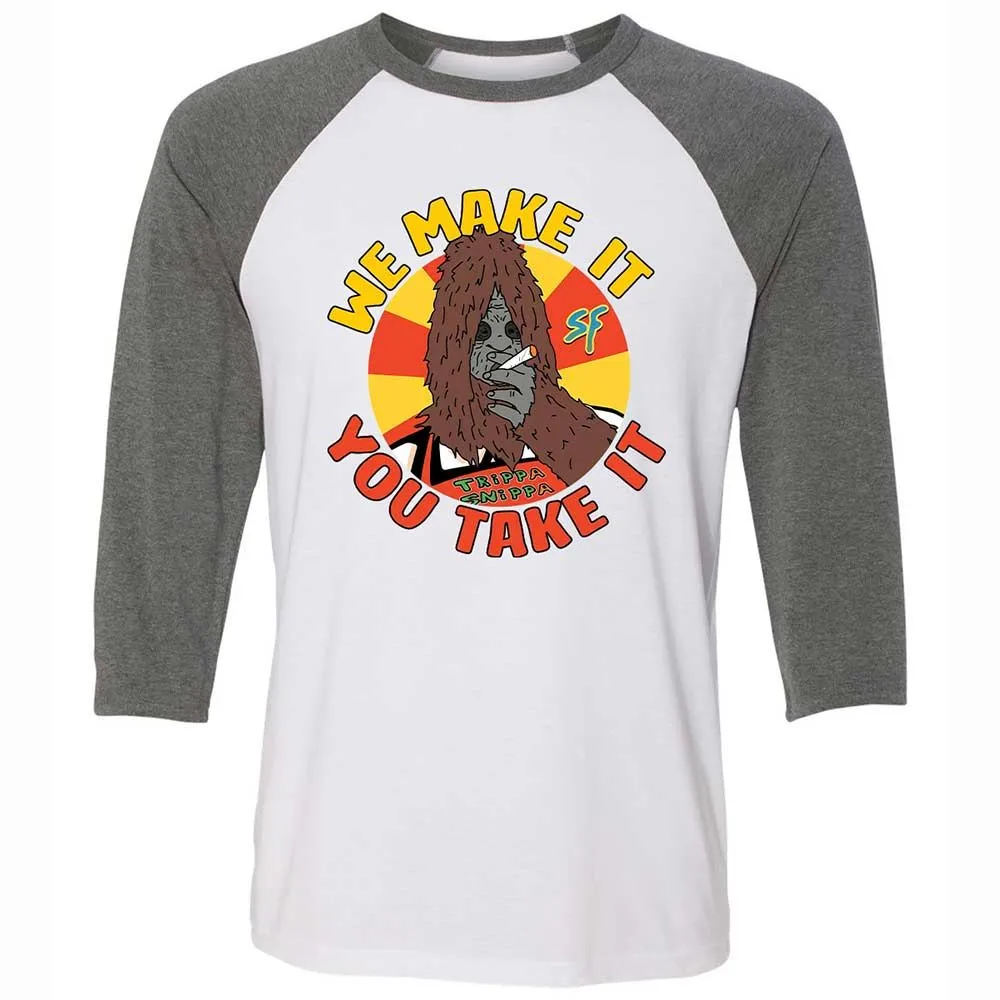 Unisex 3/4 Baseball Tee - 9W83VYV4 - White/Deep Heather - 11