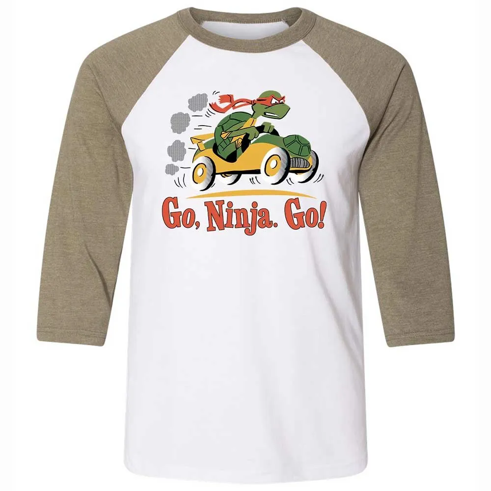 Unisex 3/4 Baseball Tee - F6ZCG5YA - White/Heather Olive - 4