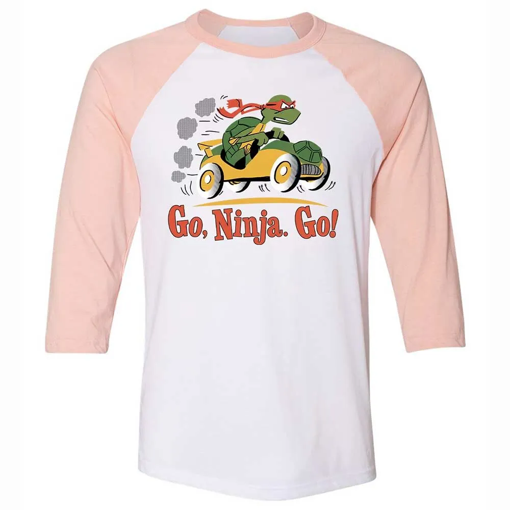 Unisex 3/4 Baseball Tee - F6ZCG5YA - White/Heather Peach - 5
