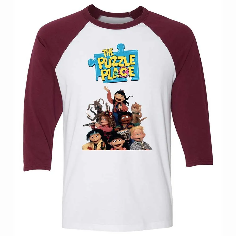 The Puzzle Place - White/Maroon - 7