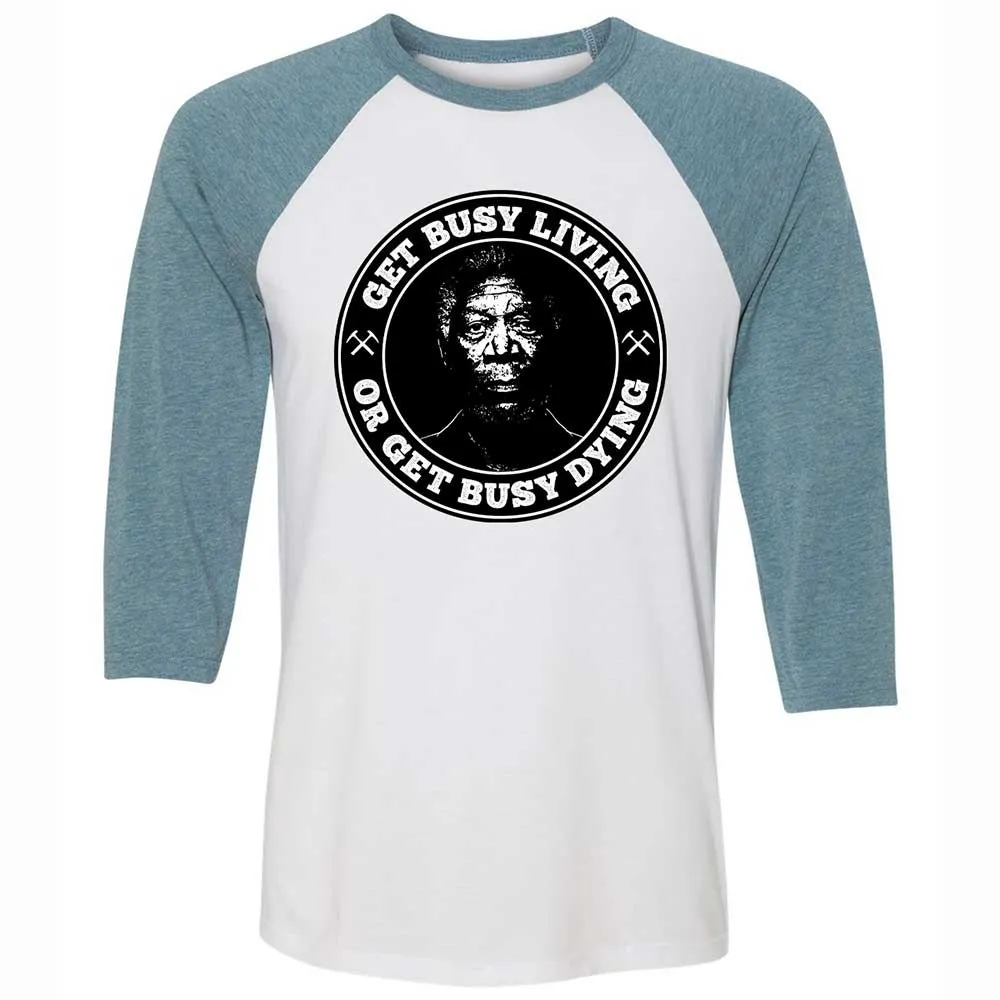 Get Busy Living or Get Busy Dying - White/Denim - 3
