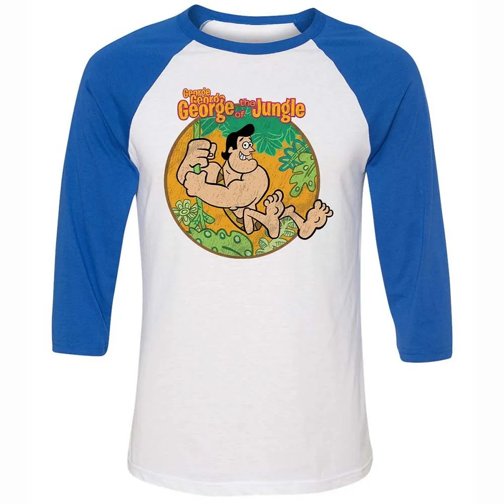 Unisex 3/4 Baseball Tee - DPEB7Q6Y - White/True Royal - 10