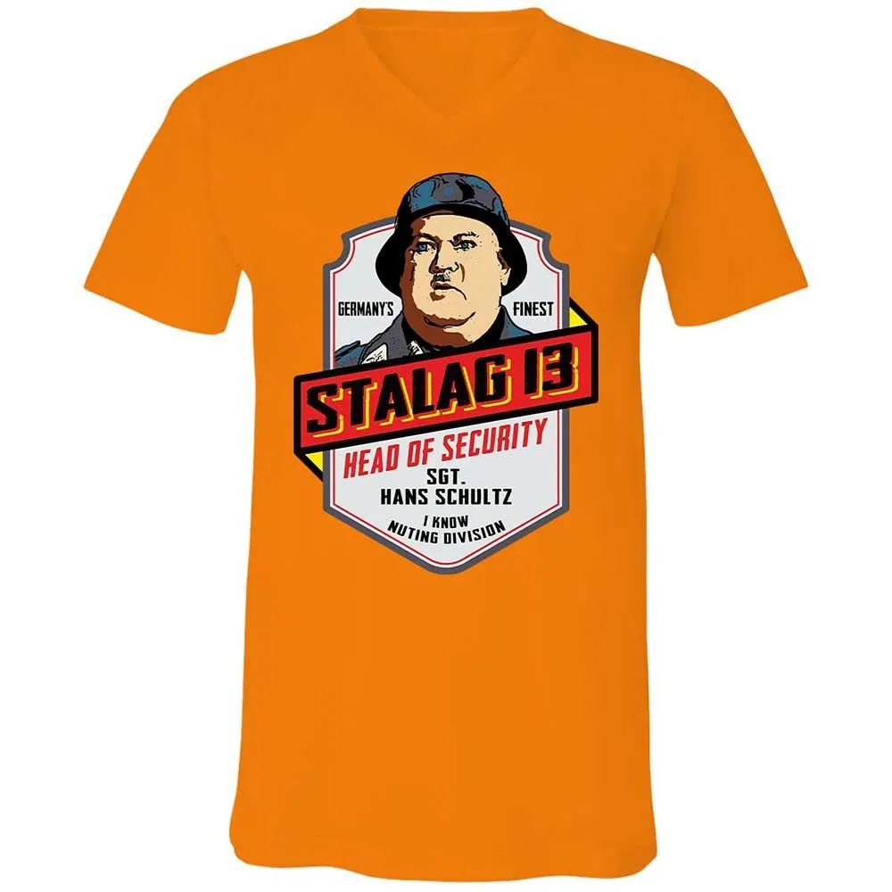Unisex V-Neck T-Shirt - 7ATB43KP - Orange - 7