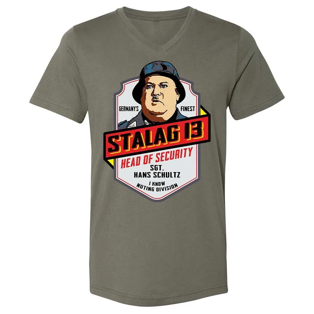 Unisex V-Neck T-Shirt - 7ATB43KP - Military Green - 15
