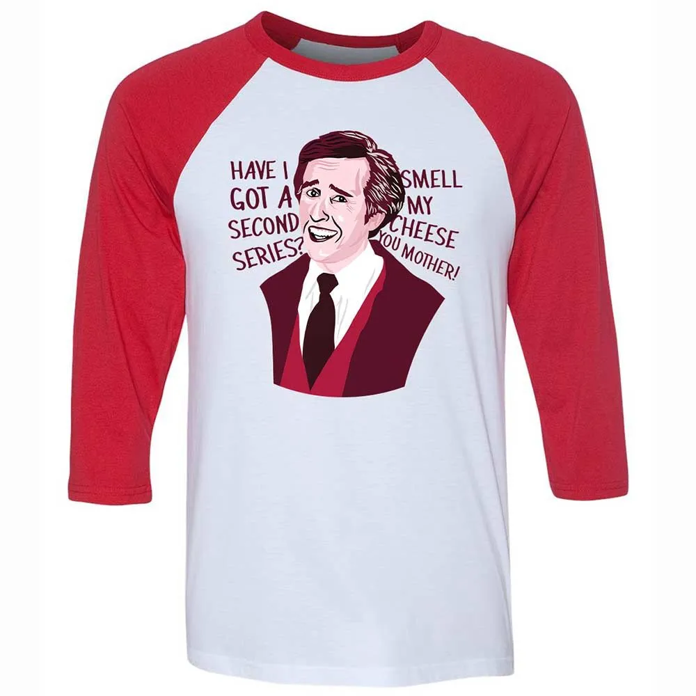 Unisex 3/4 Baseball Tee - DLFRZQXB - White/Red - 9