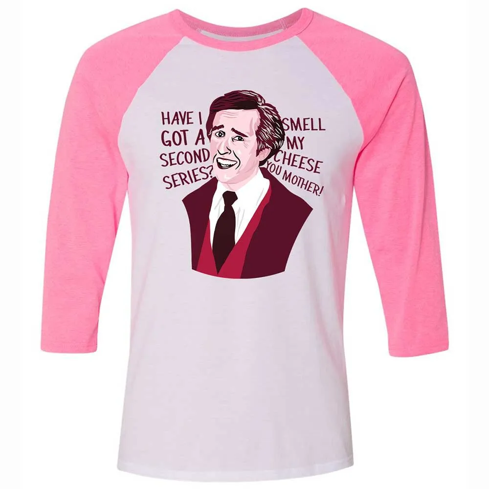 Unisex 3/4 Baseball Tee - DLFRZQXB - White/Neon Pink - 12