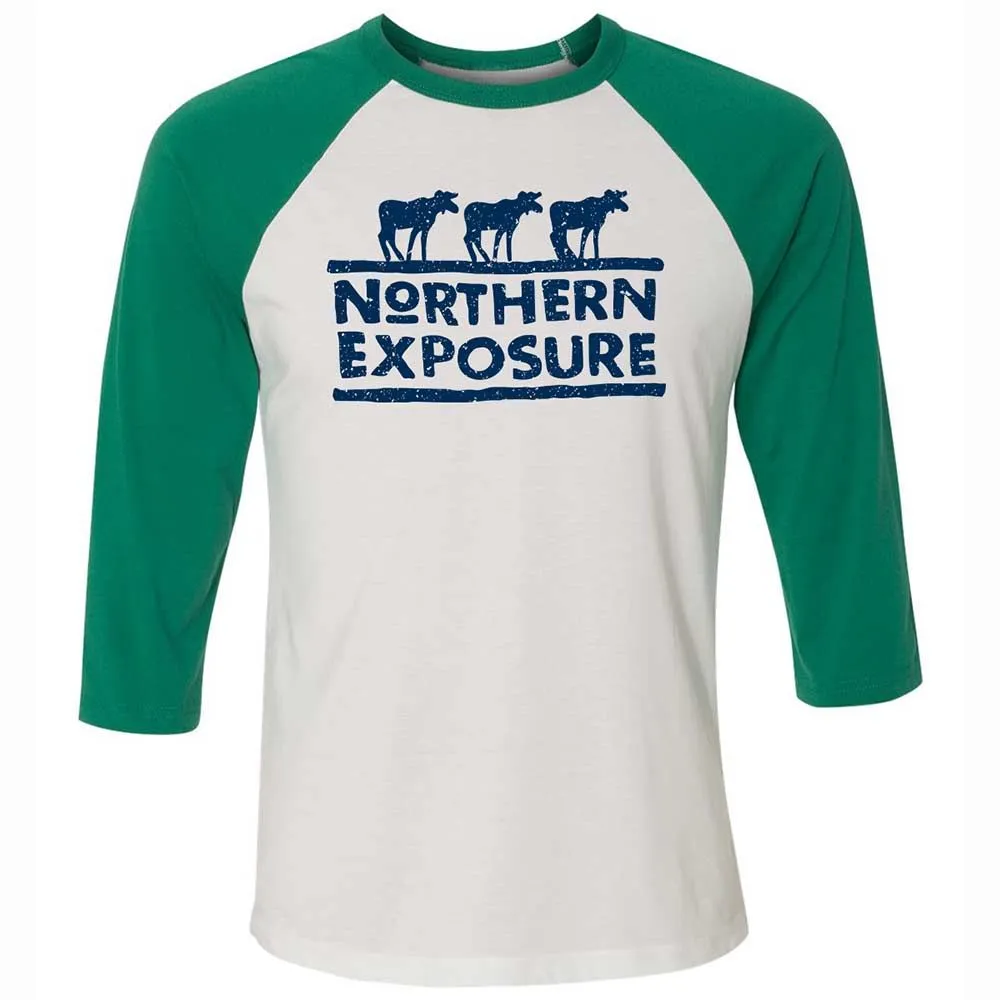 Unisex 3/4 Baseball Tee - RQXCVSQS - White/Kelly - 6