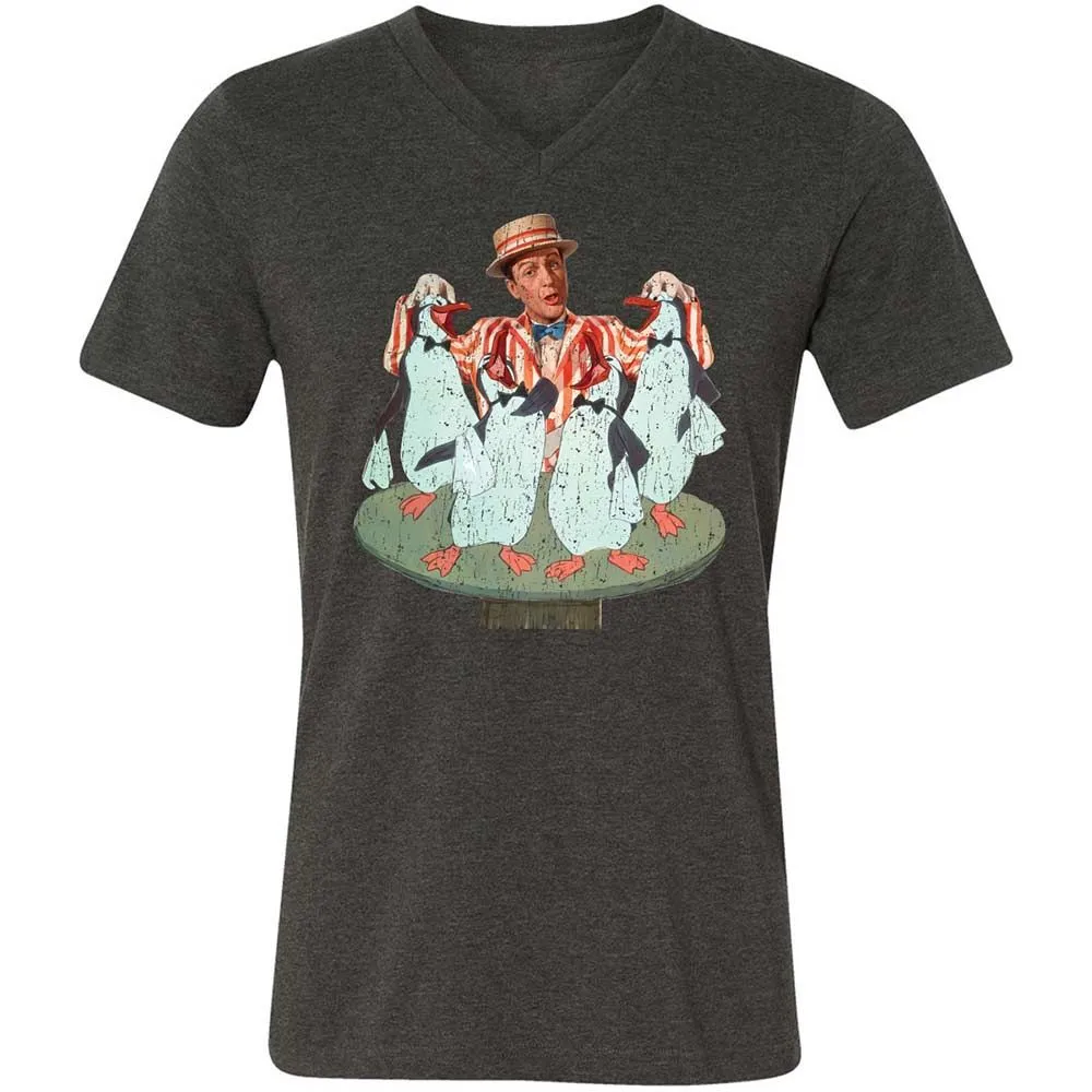 Unisex V-Neck T-Shirt - KMJBCDE2 - Dark Grey Heather - 8