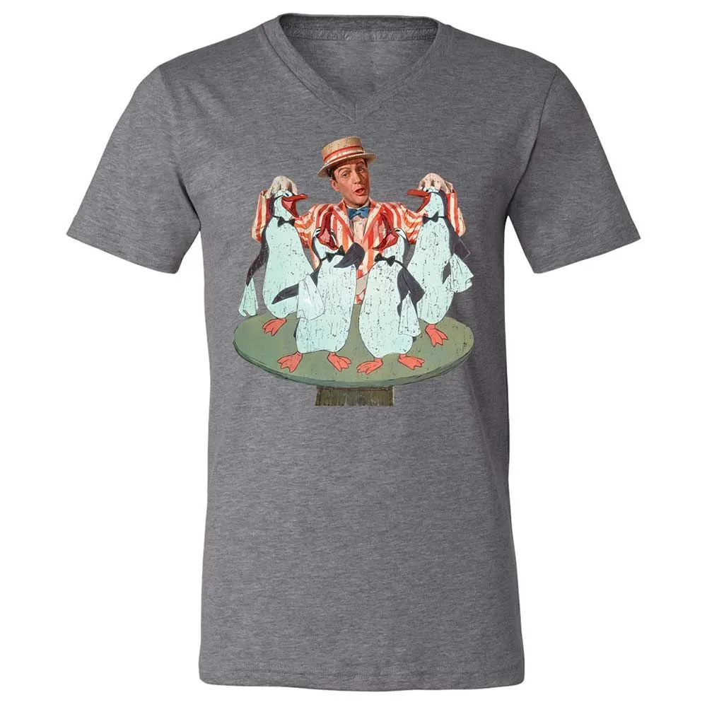 Unisex V-Neck T-Shirt - KMJBCDE2 - Deep Heather - 9