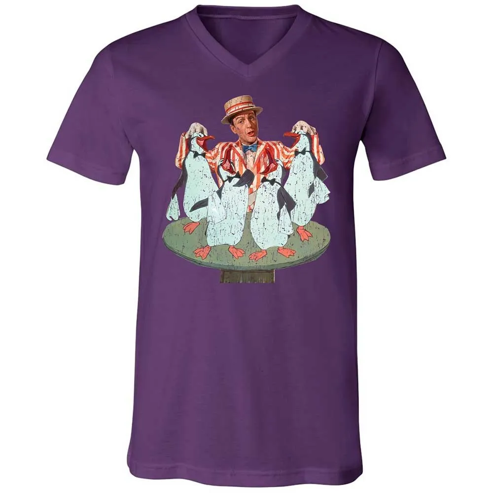 Unisex V-Neck T-Shirt - KMJBCDE2 - Team Purple - 10