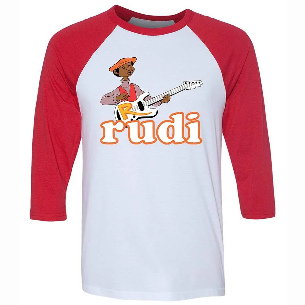 Unisex 3/4 Baseball Tee - VBP5SVSS - White/Red - 9
