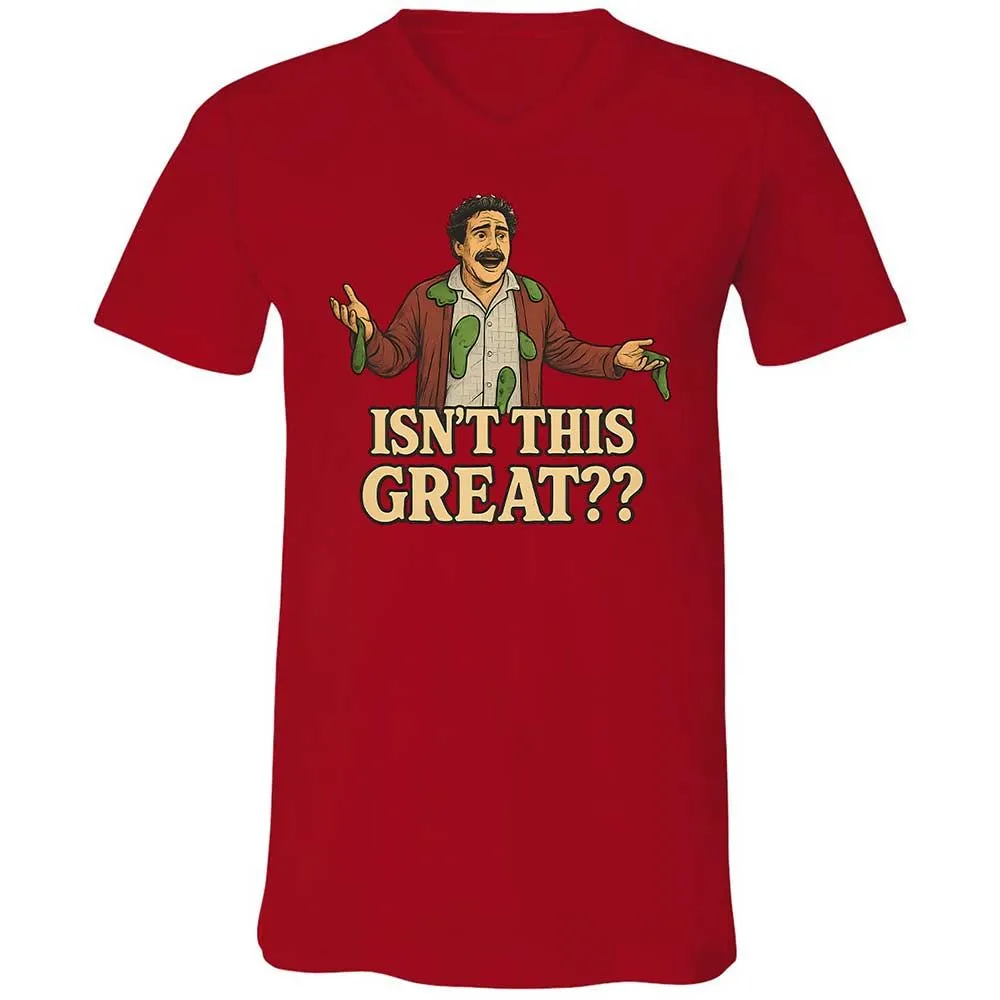 Unisex V-Neck T-Shirt - 4G936J9T - Red - 5