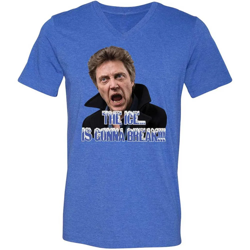 Unisex V-Neck T-Shirt - VJ2UJB69 - Heather True Royal - 4