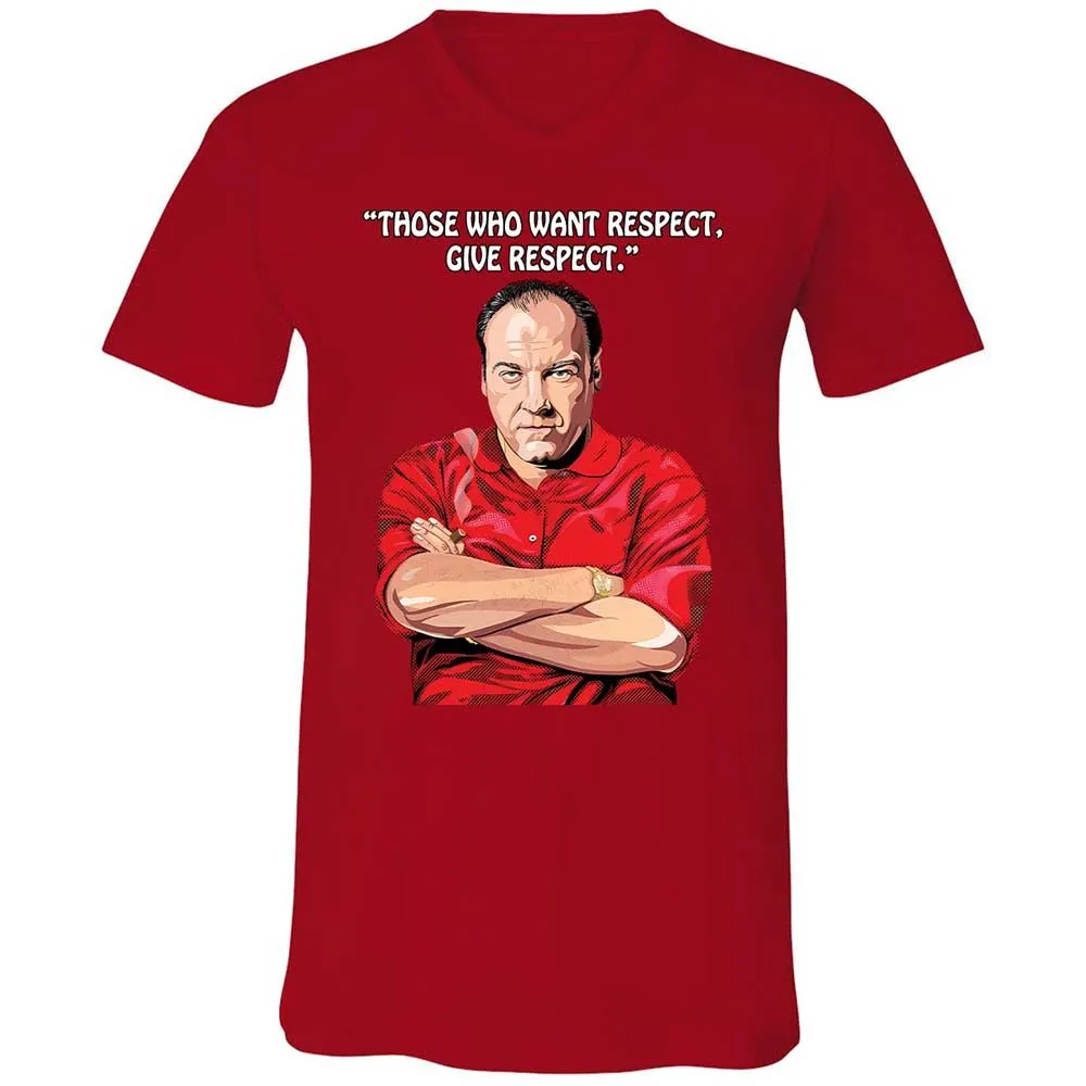 Unisex V-Neck T-Shirt - K9Y3EB2S - Red - 5