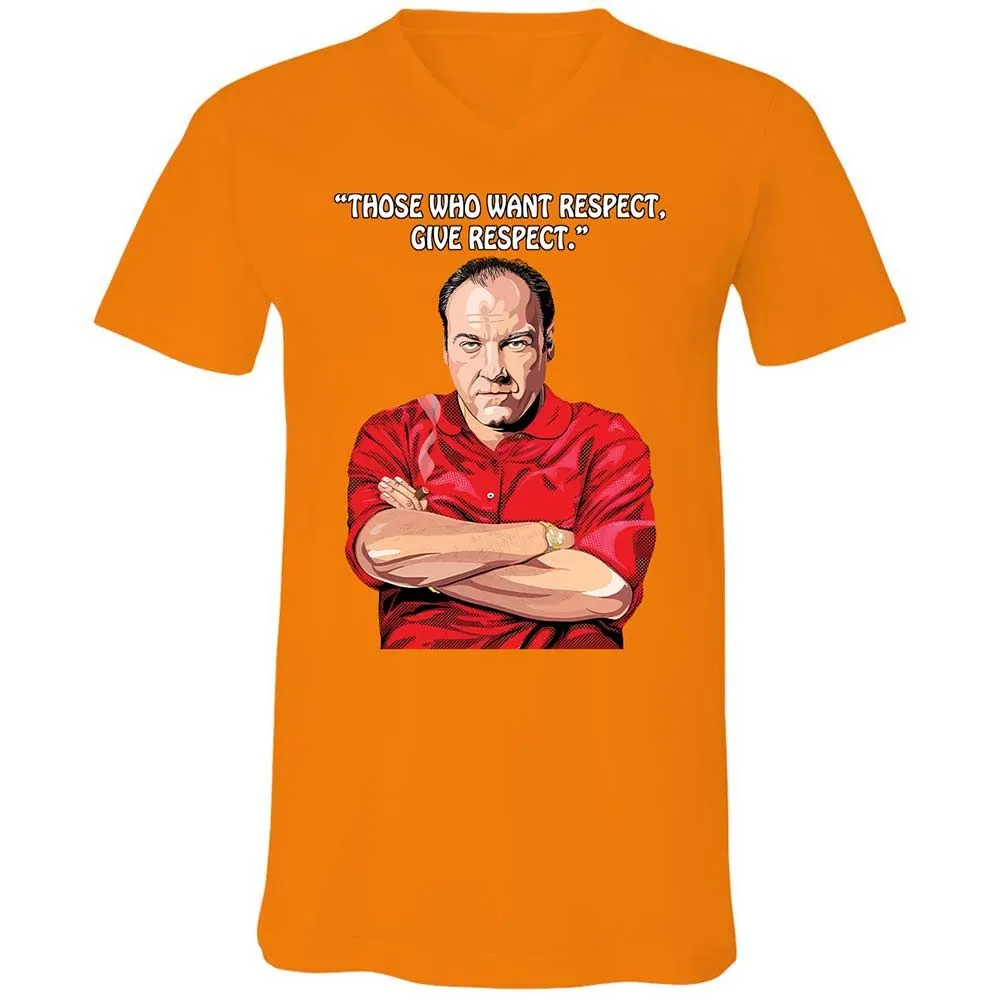 Unisex V-Neck T-Shirt - K9Y3EB2S - Orange - 7