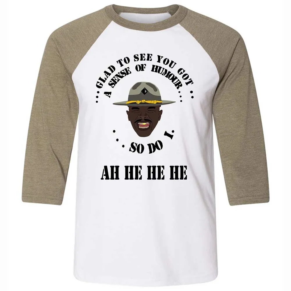 I'm glad to see you got a sense of humor - White/Heather Olive - 4