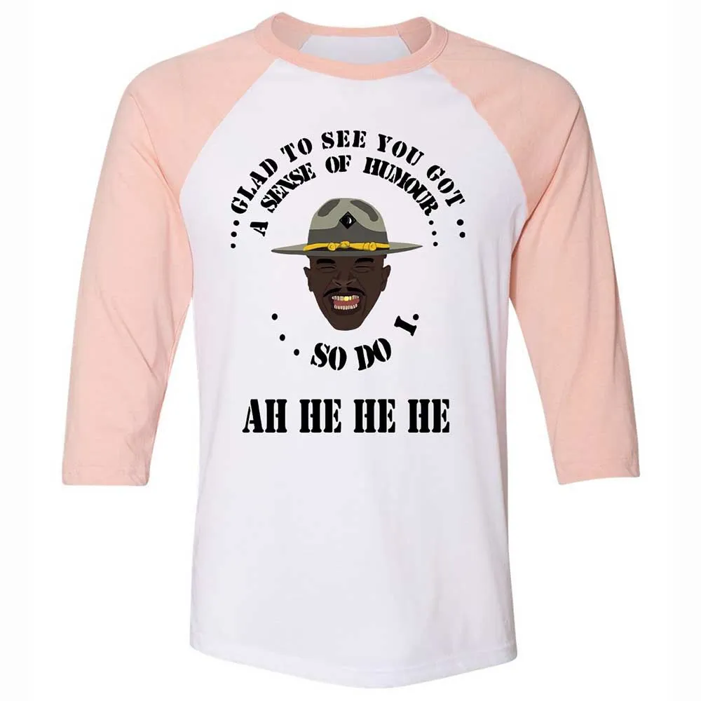 I'm glad to see you got a sense of humor - White/Heather Peach - 5