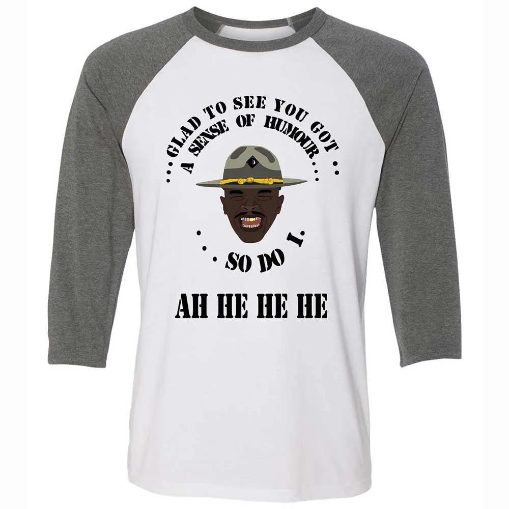 I'm glad to see you got a sense of humor - White/Deep Heather - 11